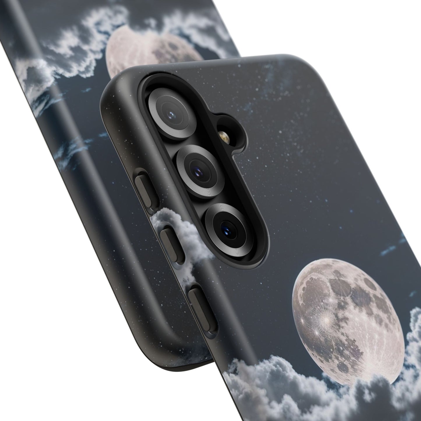 Moonlit Reflection Phone Case — Night Sky Moon & Clouds Tough Case