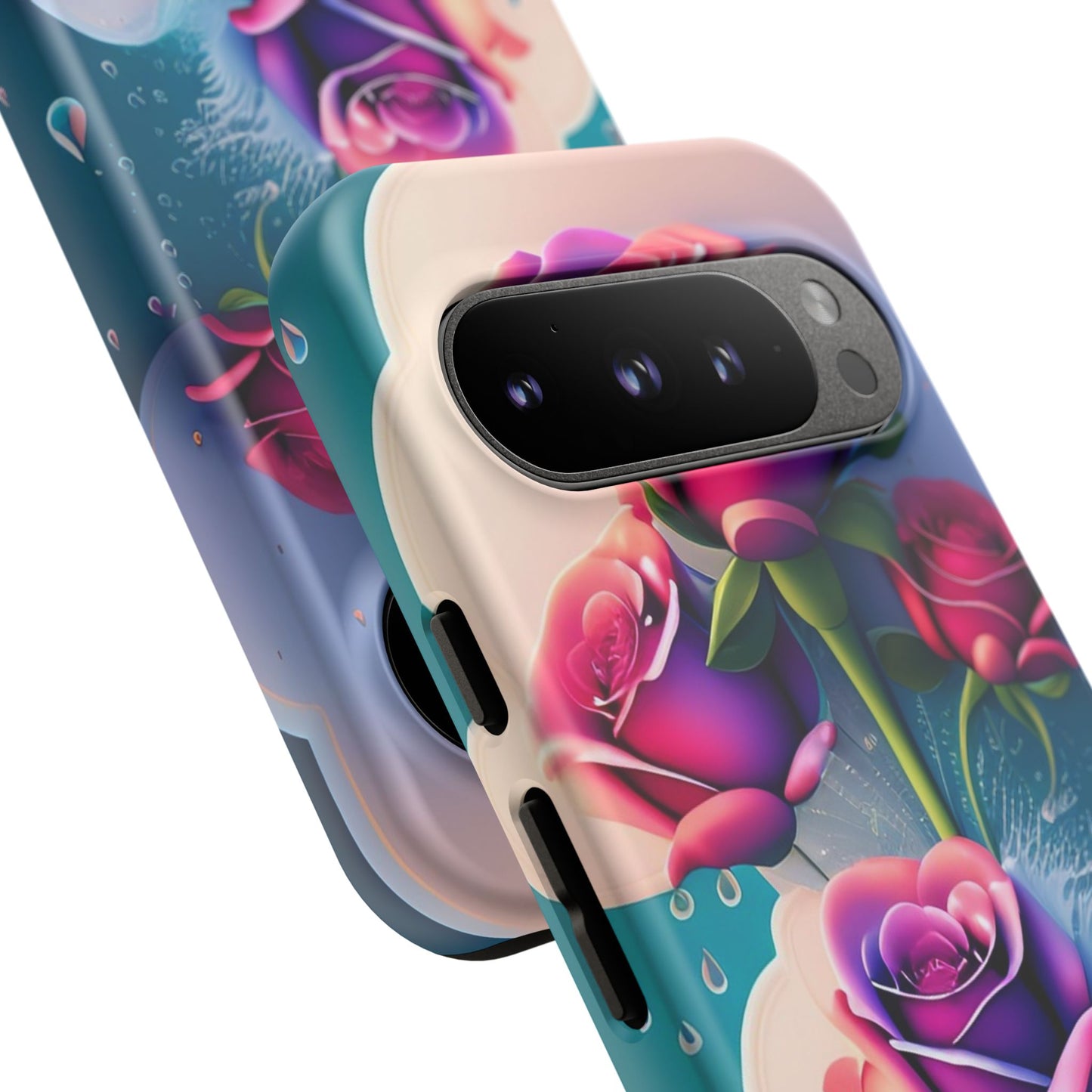 Floral Dream Tough Phone Case — Rose Bouquet Clouds Design