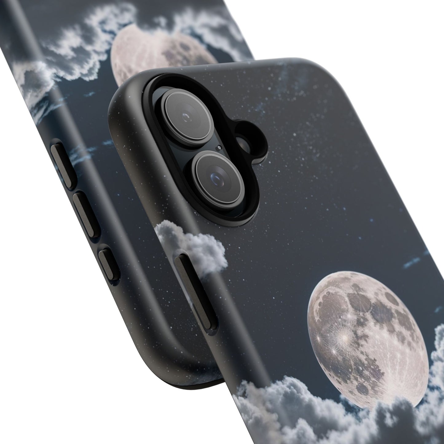Moonlit Reflection Phone Case — Night Sky Moon & Clouds Tough Case