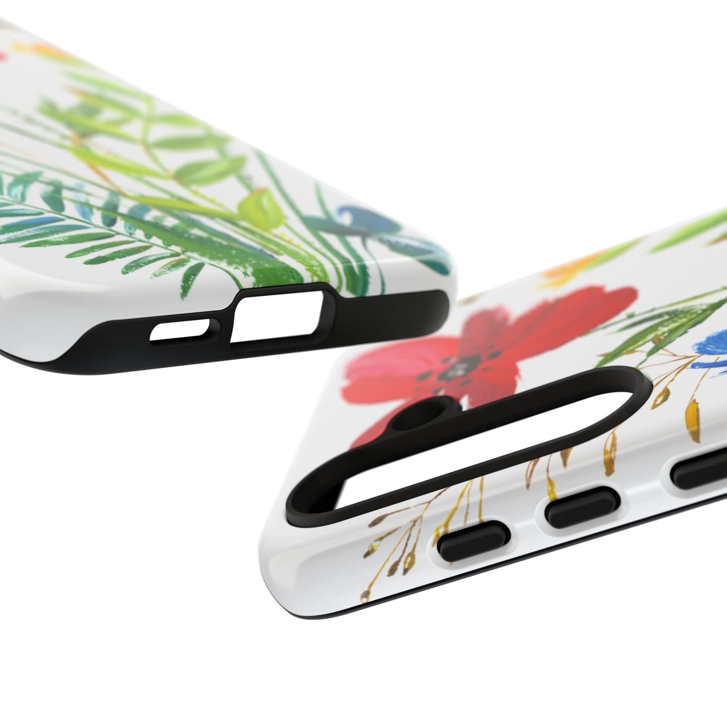 Floral Watercolor Tough Phone Case — Wildflower Bouquet Protective Cover