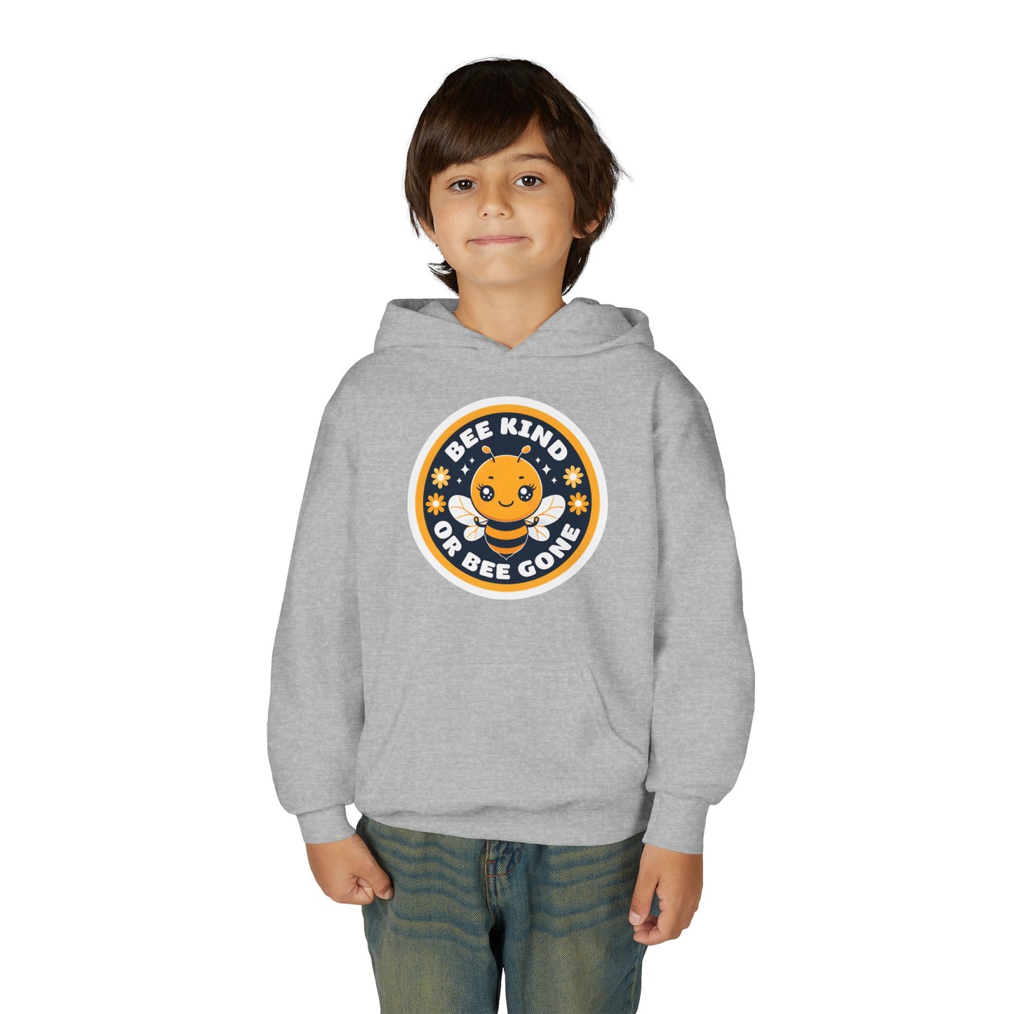 Bee Kind Badge hoodie | Youth Hoodie, Cute Bee Graphic