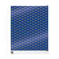 Wrapping Paper — Blue Gift Wrap with Gold Ribbon Pattern