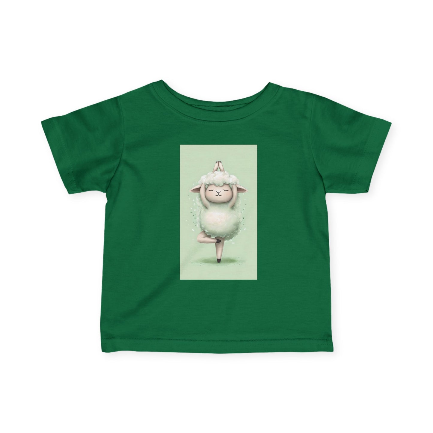 Infant Tee — Cute Ballet Sheep Baby Shirt ("Little Ballerina" Design)
