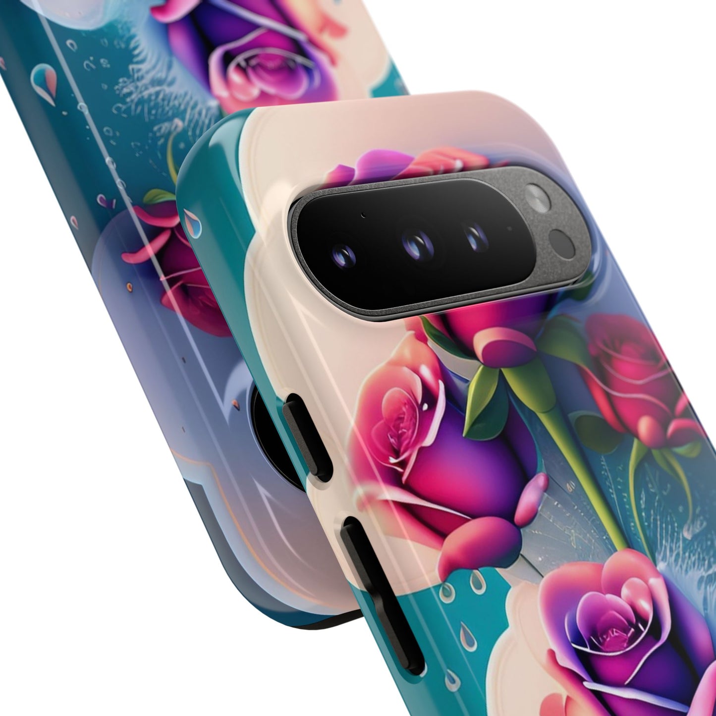Floral Dream Tough Phone Case — Rose Bouquet Clouds Design
