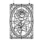 Rose Stained-Glass Matte Poster — Vintage Floral Wall Art DIY