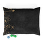 Elegant Black Floral Pet Bed – Plush Comfort Cushion for Dogs & Cats