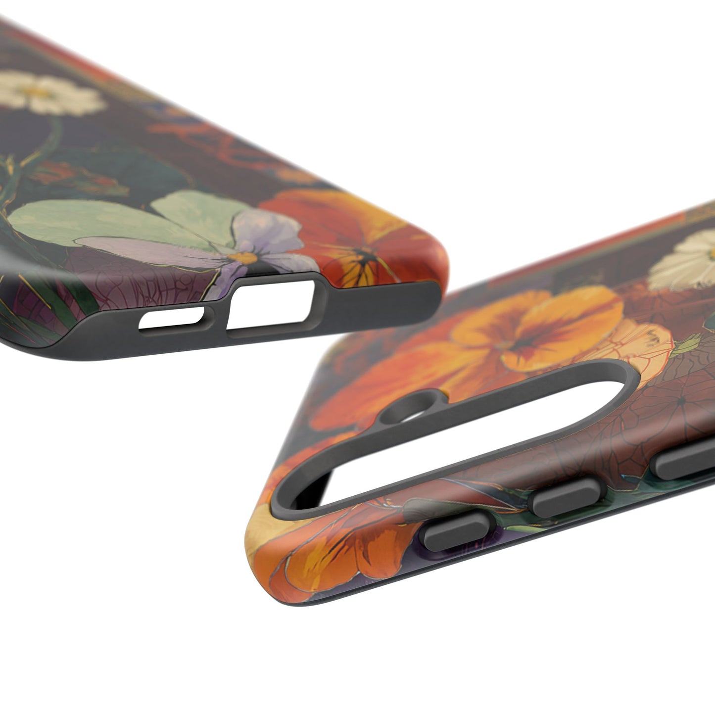 Floral Pansy Tough Phone Case — Vintage Botanical Protection