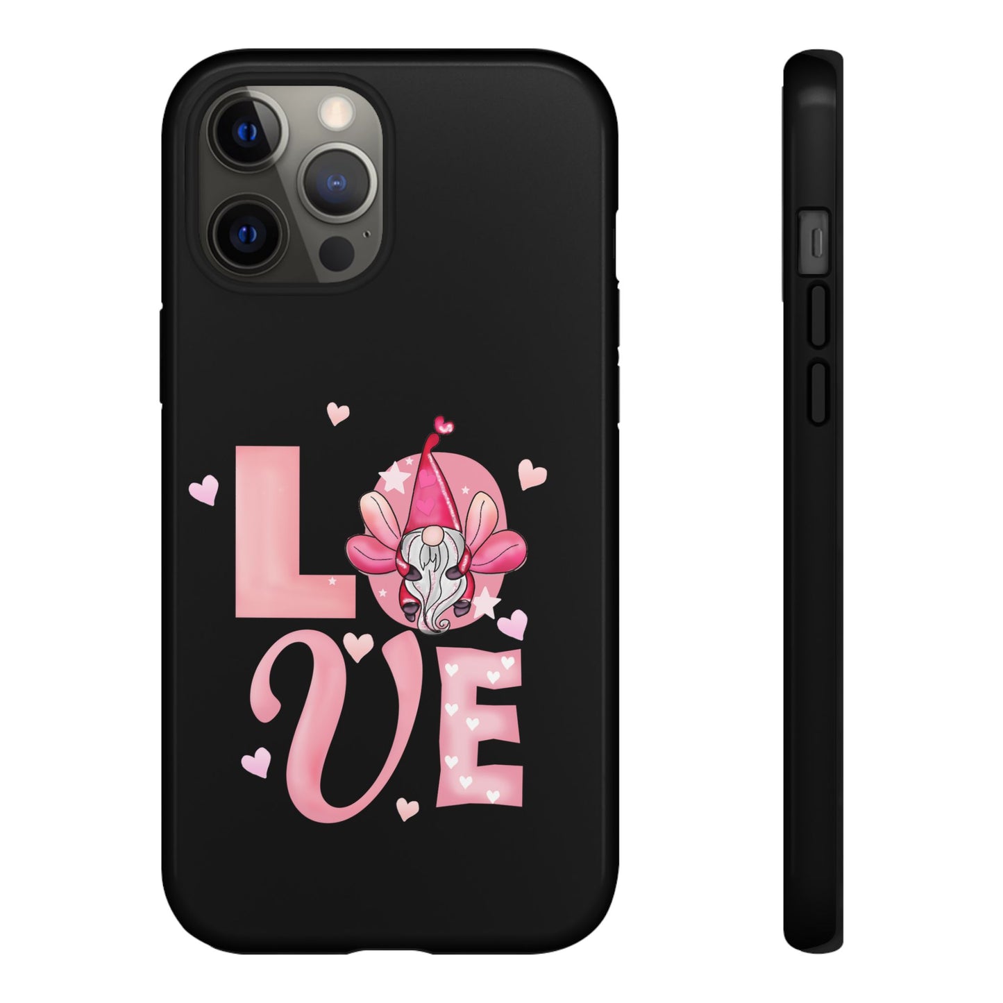 Love Gnome Phone Case — Cute Pink Heart Valentines Protective Case