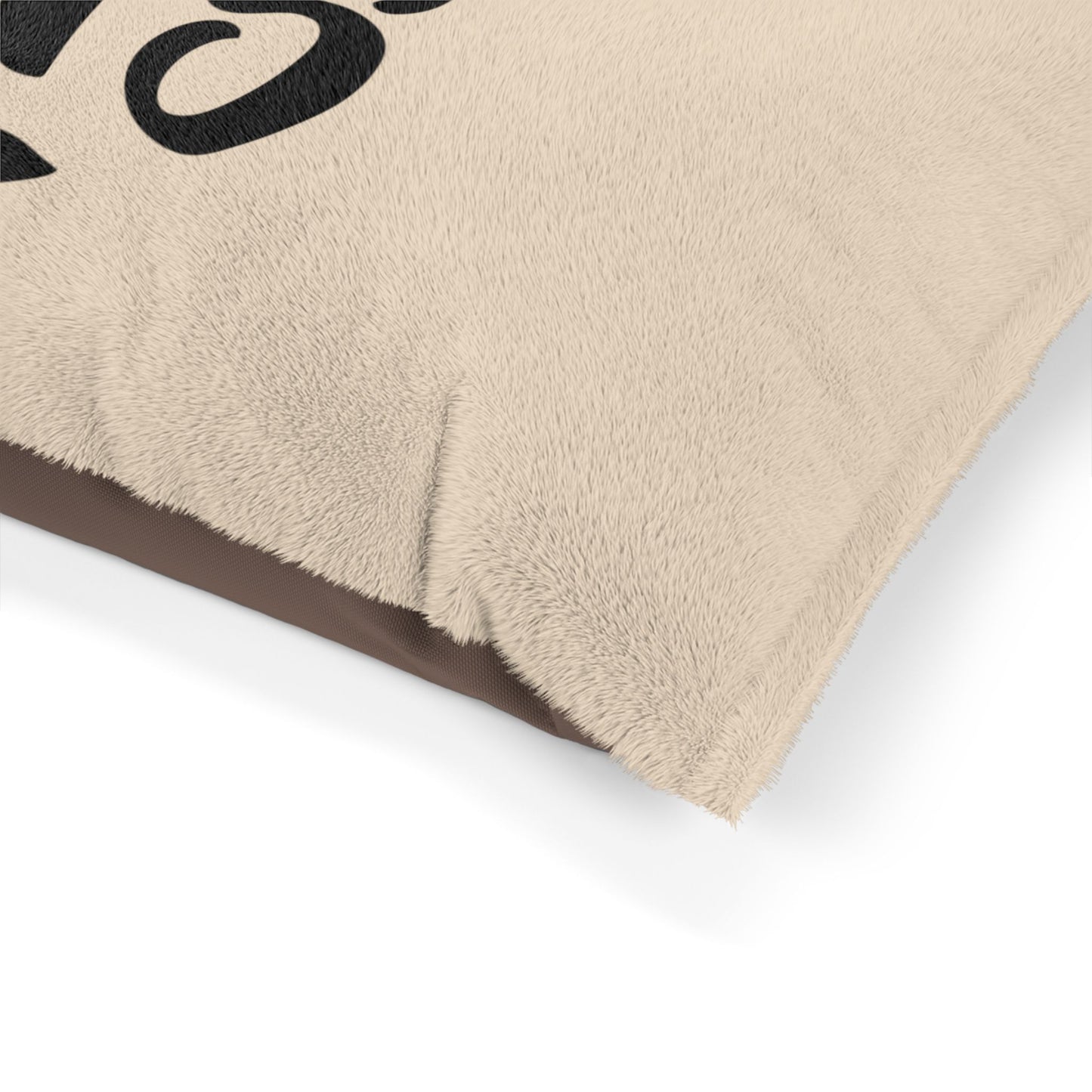 Pet Bed — "Love Has Four Paws" Cozy Plush Dog & Cat Bed