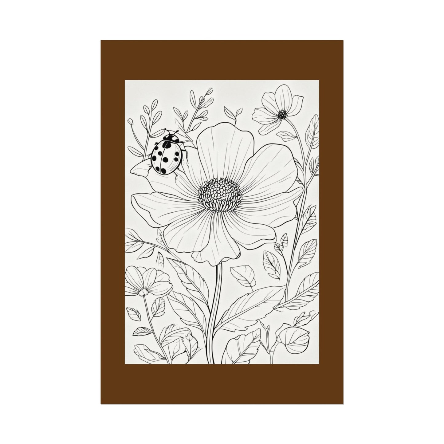 COLOR IT YOURSELF  Line Art Poster — Textured Matte Print