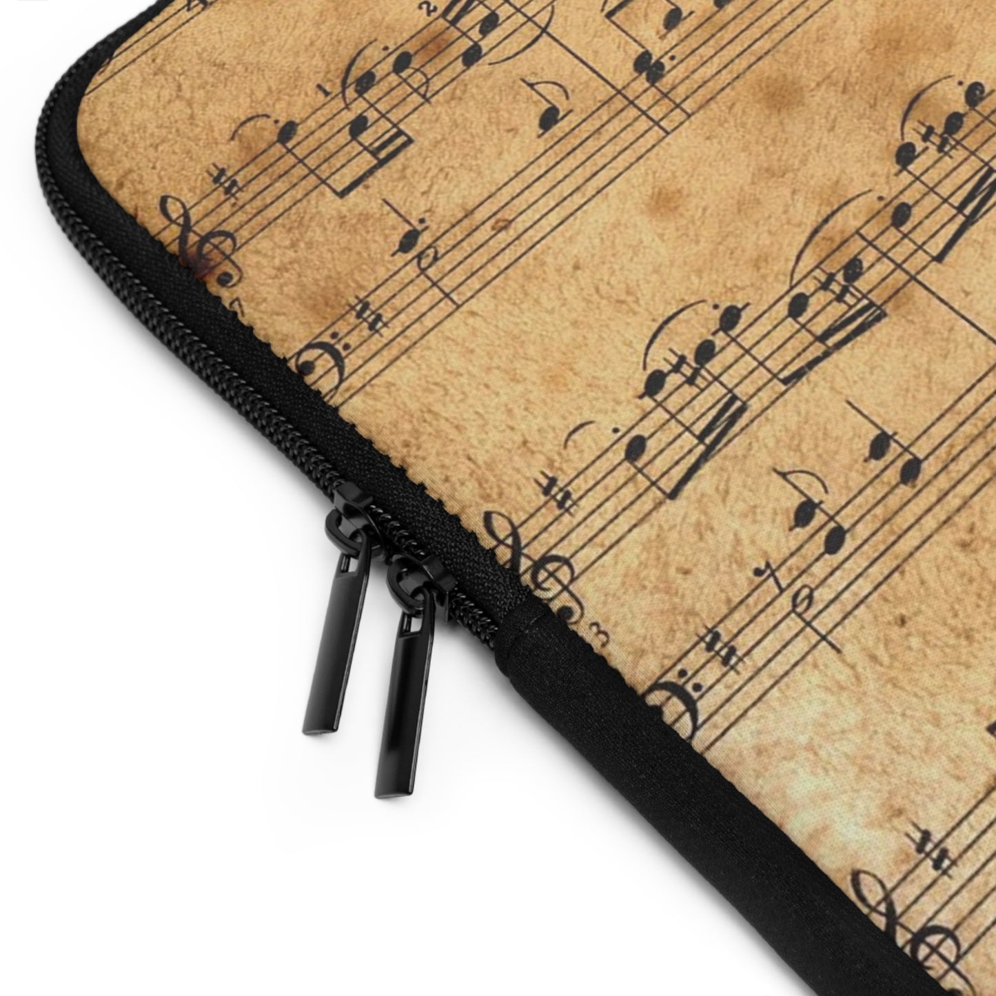 Vintage Music Notes Laptop Sleeve, Music Lover Gift, Folio Case, Student Accessories, Laptop Protector, Stylish Tech Case