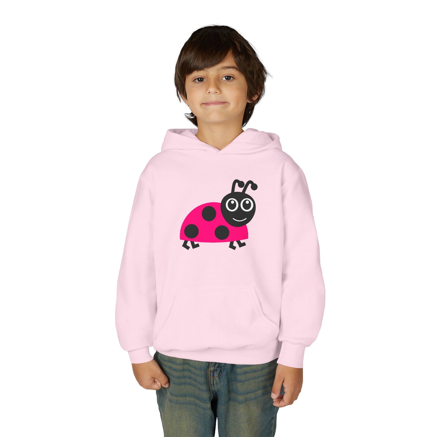 Pink Ladybug Kids Hoodie | Cute Bug Graphic Sweatshirt
