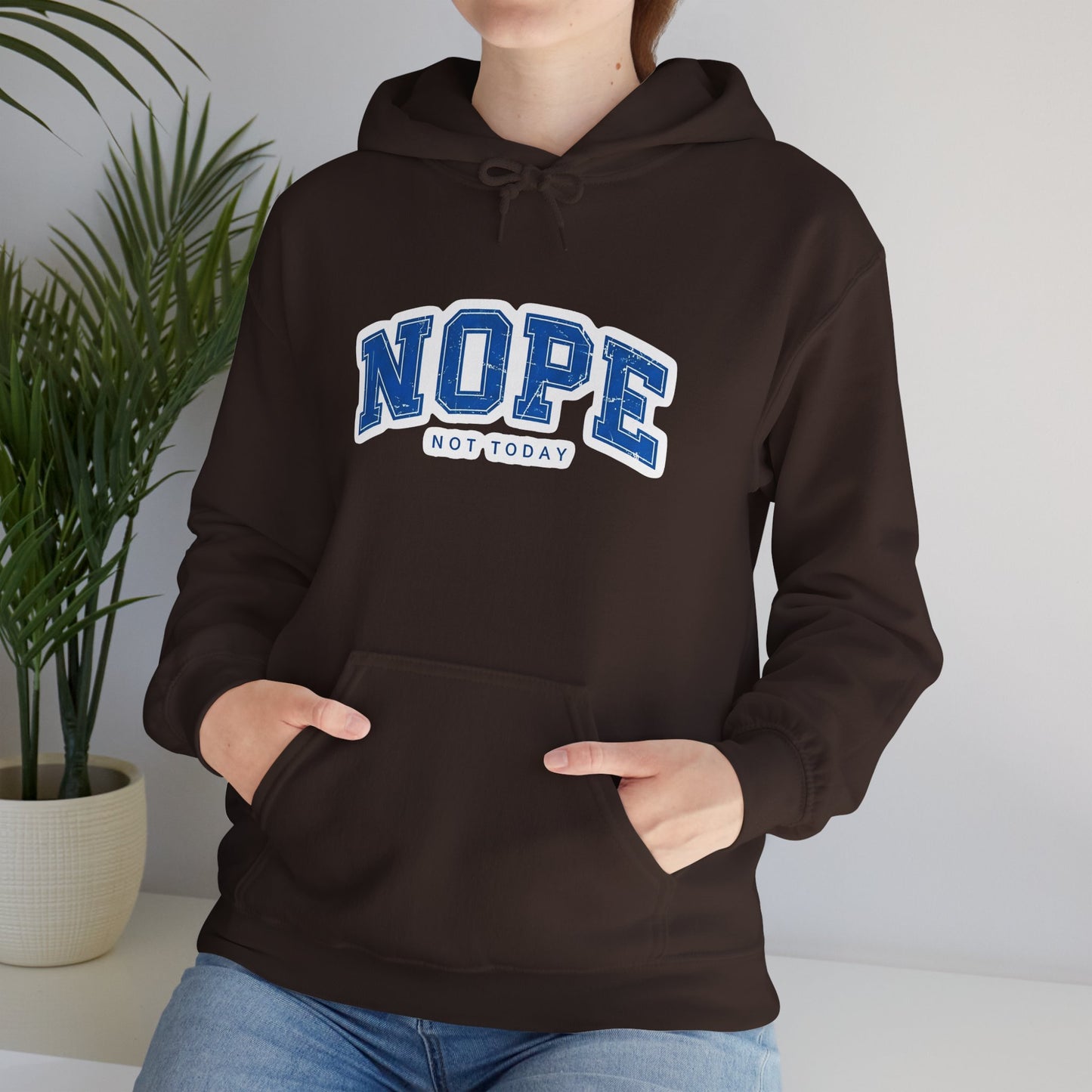 Nope "Not Today" Hoodie — Casual Graphic Pullover for Chill Days