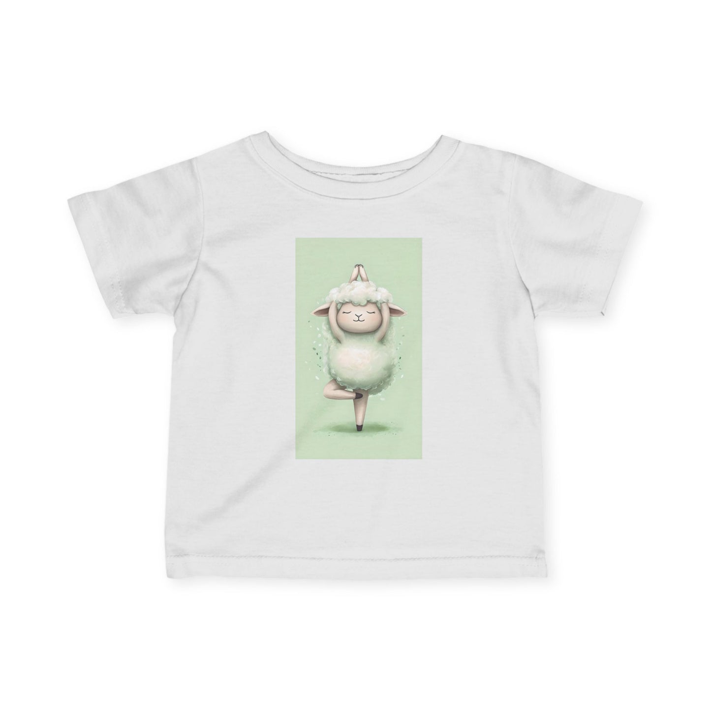Infant Tee — Cute Ballet Sheep Baby Shirt ("Little Ballerina" Design)