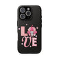 Love Gnome Phone Case — Cute Pink Heart Valentines Protective Case