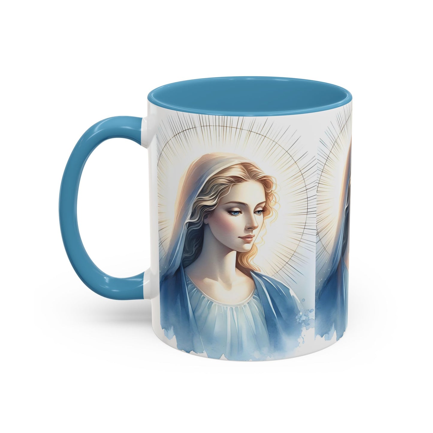 Serene Virgin Mary Accent Coffee Mug