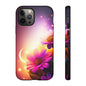 Floral Moonlight Phone Case – Purple Daisy Protective Cover