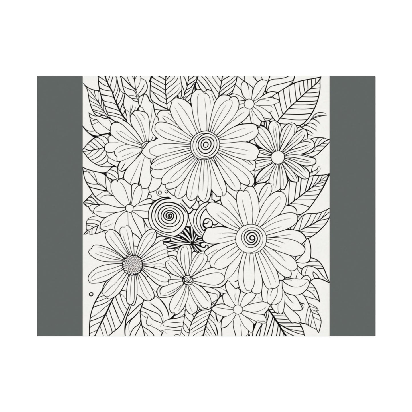 COLOR IT YOURSELF  Line Art Poster — Textured Matte Print