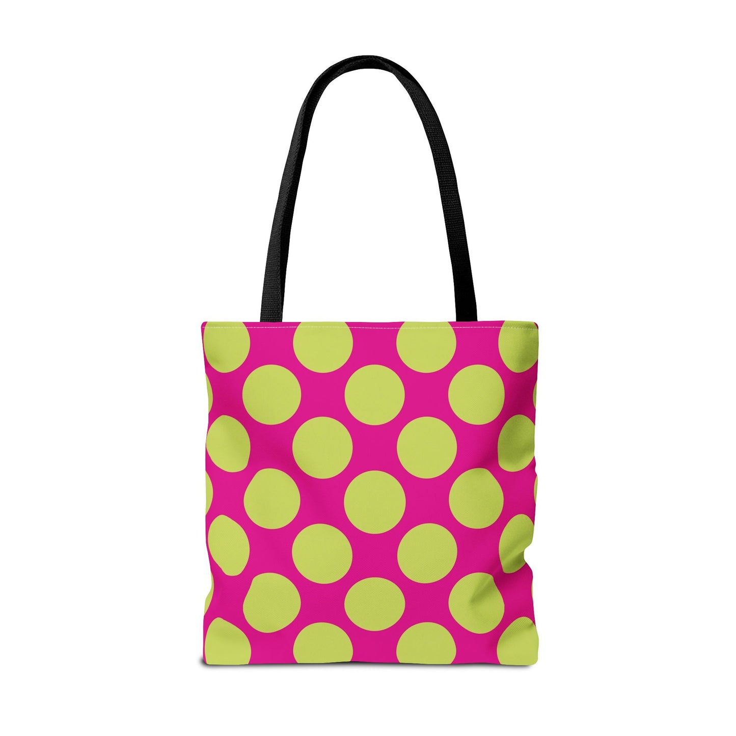 Vibrant Polka Dot Tote Bag, Colorful Shopping Bag, Eco-Friendly Tote