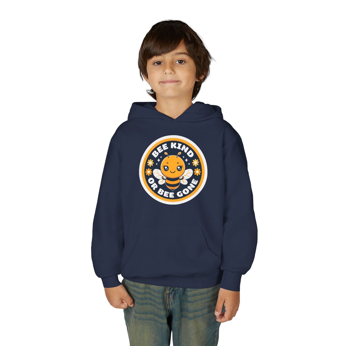 Bee Kind Badge hoodie | Youth Hoodie, Cute Bee Graphic