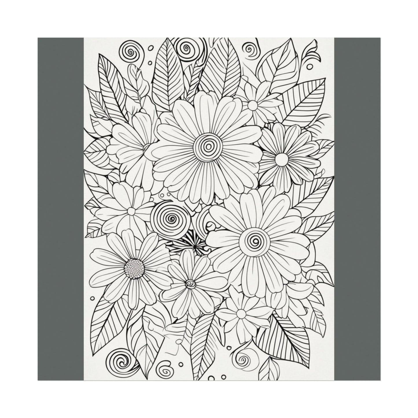 COLOR IT YOURSELF  Line Art Poster — Textured Matte Print
