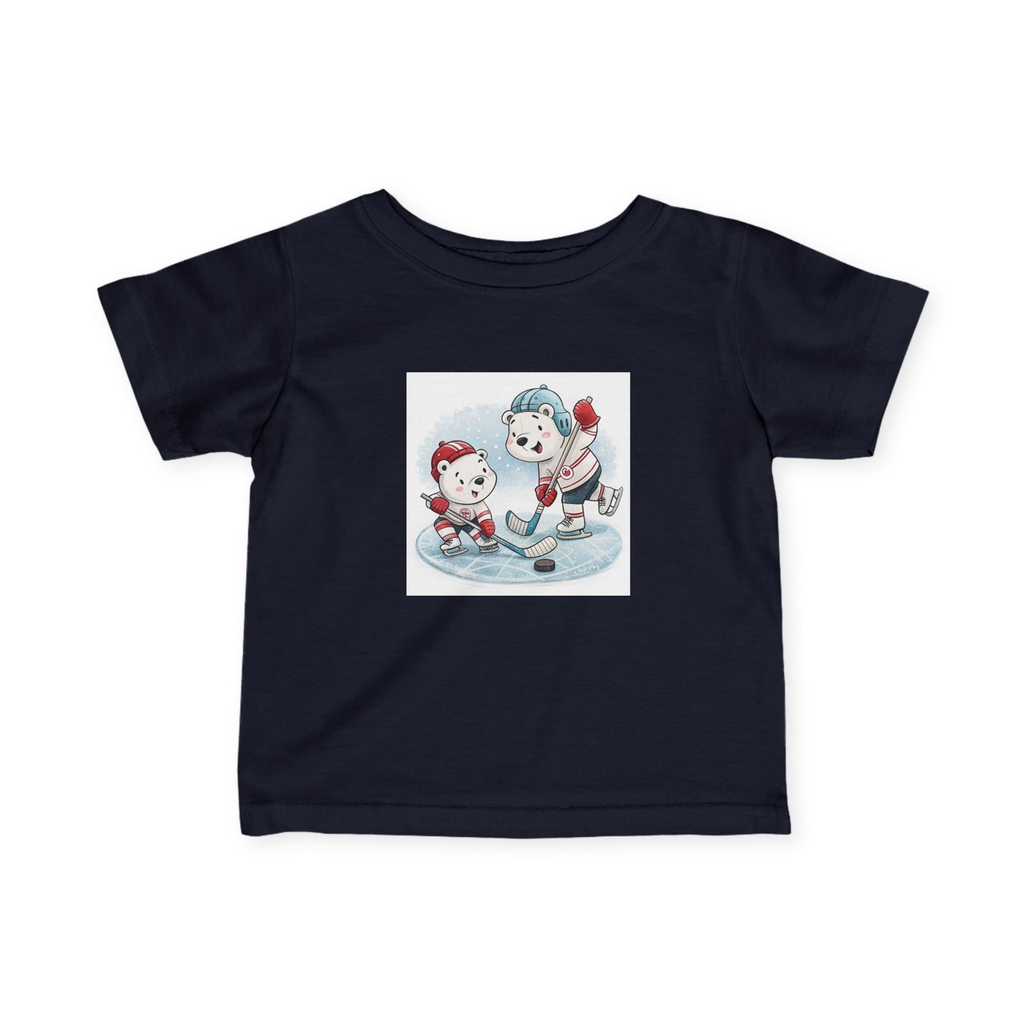 Infant Tee — Cute Ice Hockey Polar Bears Baby Shirt