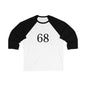 Vintage 68 Unisex Baseball Tee, Retro Sports Shirt, Casual Baseball Top