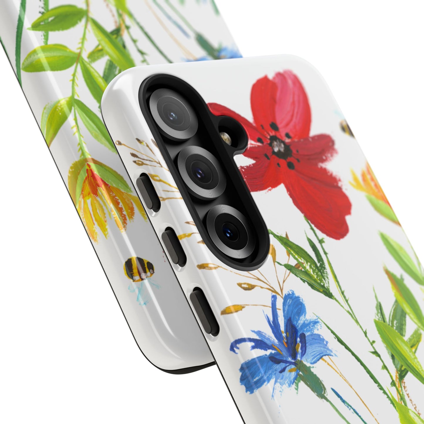 Floral Watercolor Tough Phone Case — Wildflower Bouquet Protective Cover