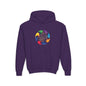 Colorful Music Treble Clef Youth Hoodie | Rainbow Note Circle