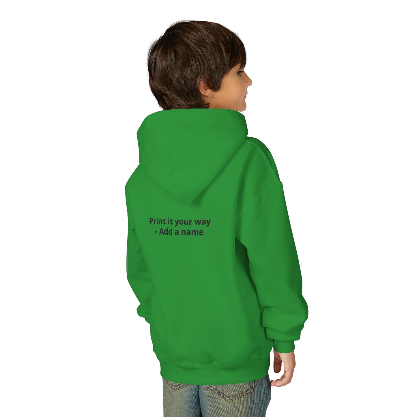 Youth Hockey Hoodie - Cute Kids Ice Hockey Players Pullover (Add Name)