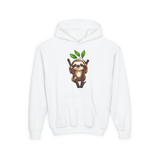 Cute Sloth on Branch Hoodie | Kids Sweatshirt