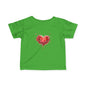 Infant Tee with Watercolor Heart – Baby Valentine Shirt