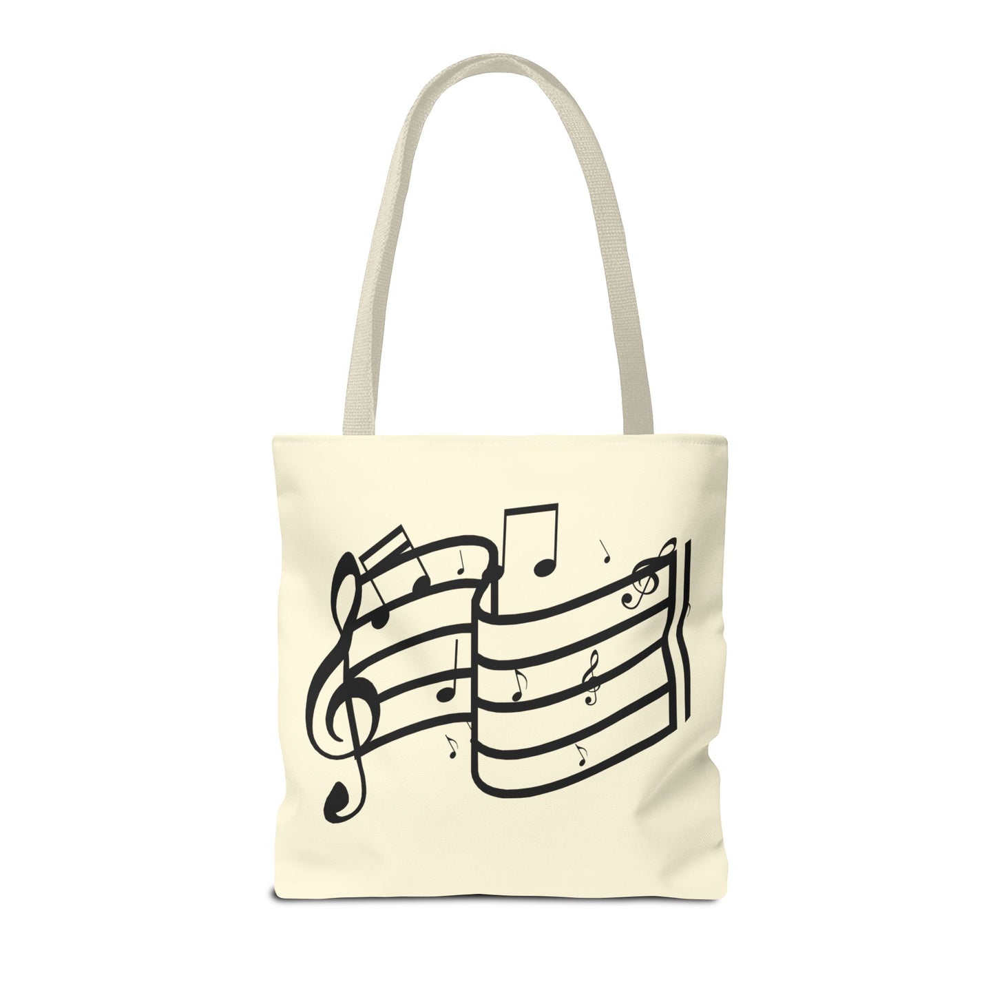 Music Notes Tote Bag — Sheet Melody Canvas Tote for Musicians & Music Lovers