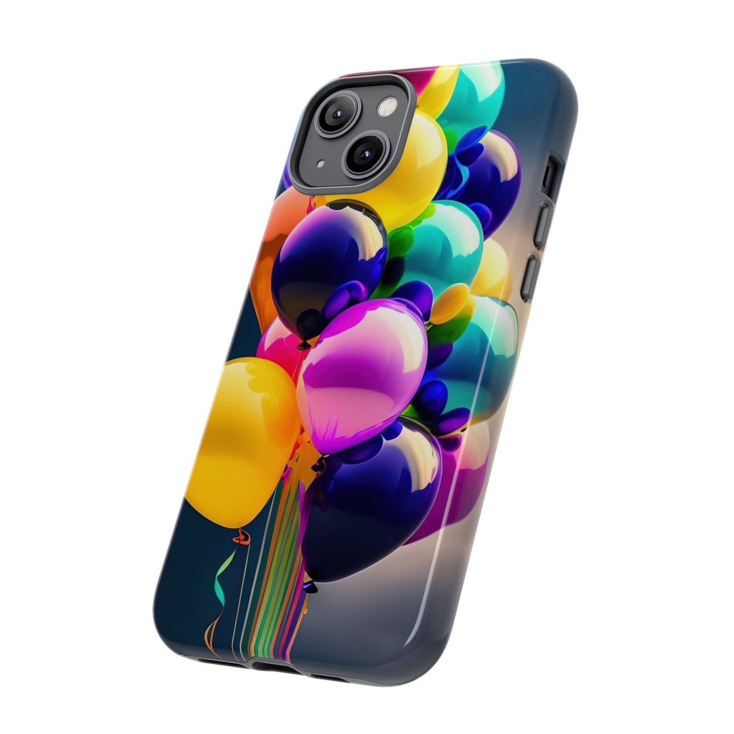 Colorful Balloon Tough Phone Case — Vibrant Party Balloons Protective Cover