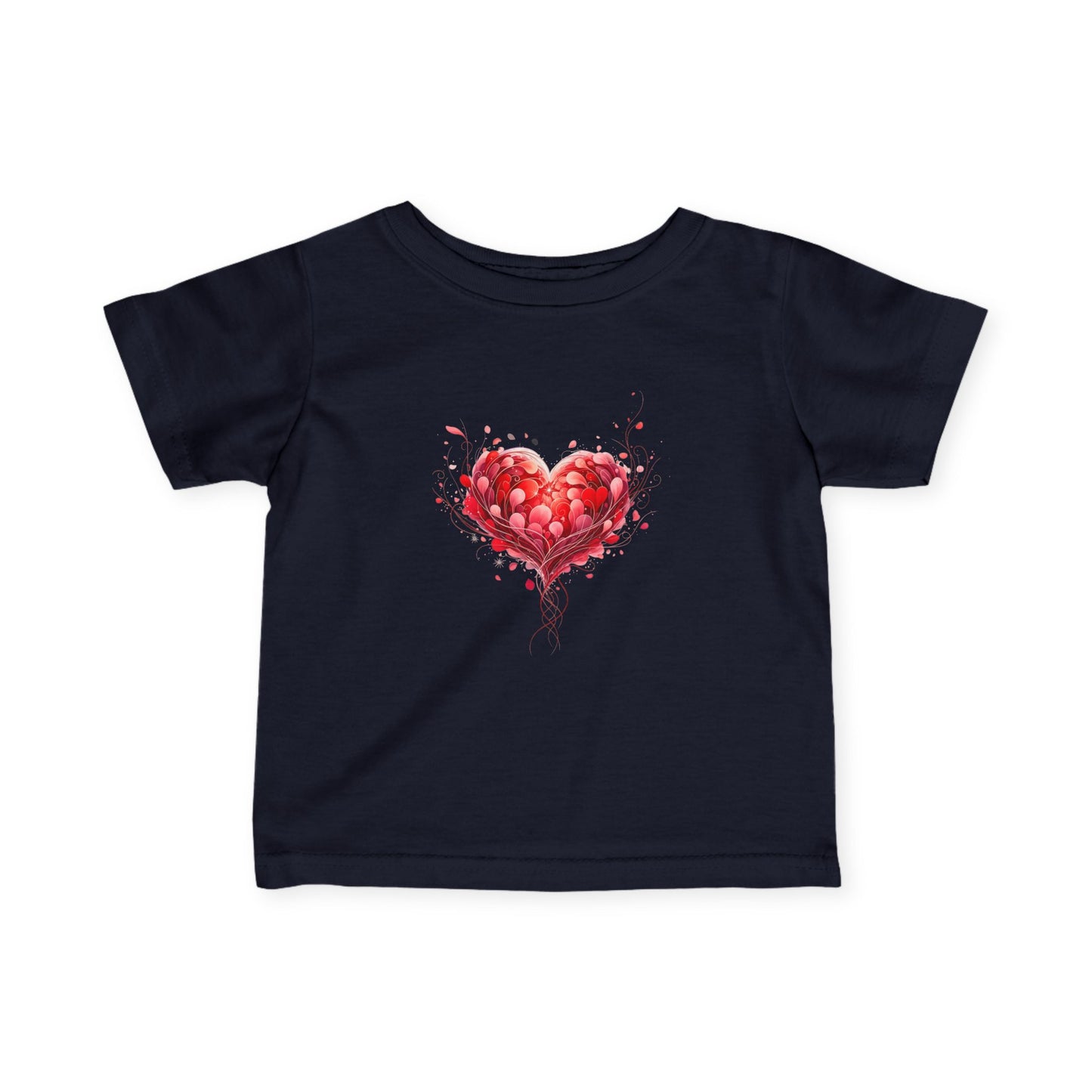 Infant Tee with Watercolor Heart – Baby Valentine Shirt