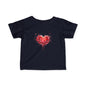 Infant Tee with Watercolor Heart – Baby Valentine Shirt