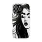 Artistic Black & White Portrait Phone Case — Magnetic Impact-Resistant