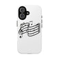 Musical Notes Phone Case — Black Treble Clef Music Staff Tough Case