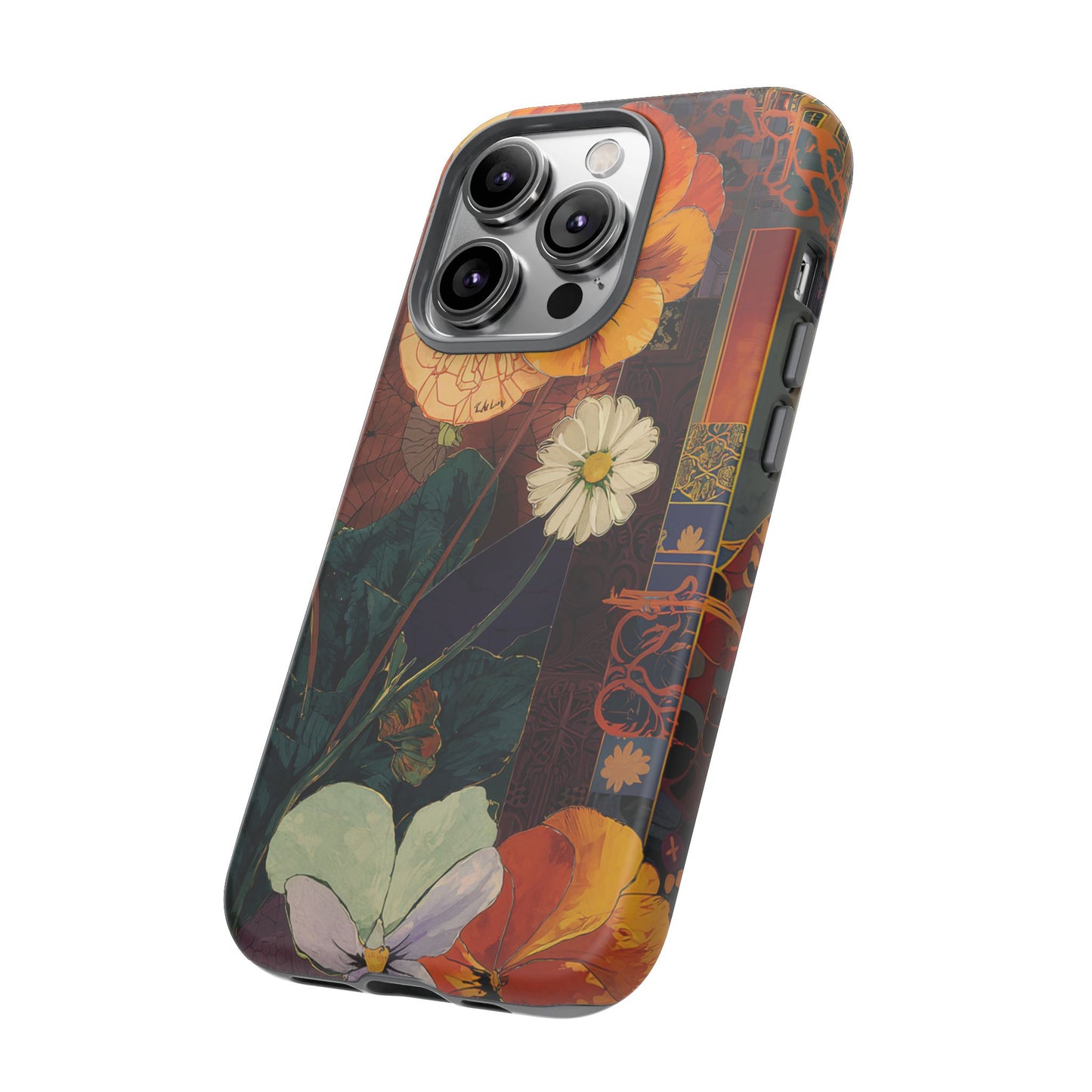 Floral Pansy Tough Phone Case — Vintage Botanical Protection