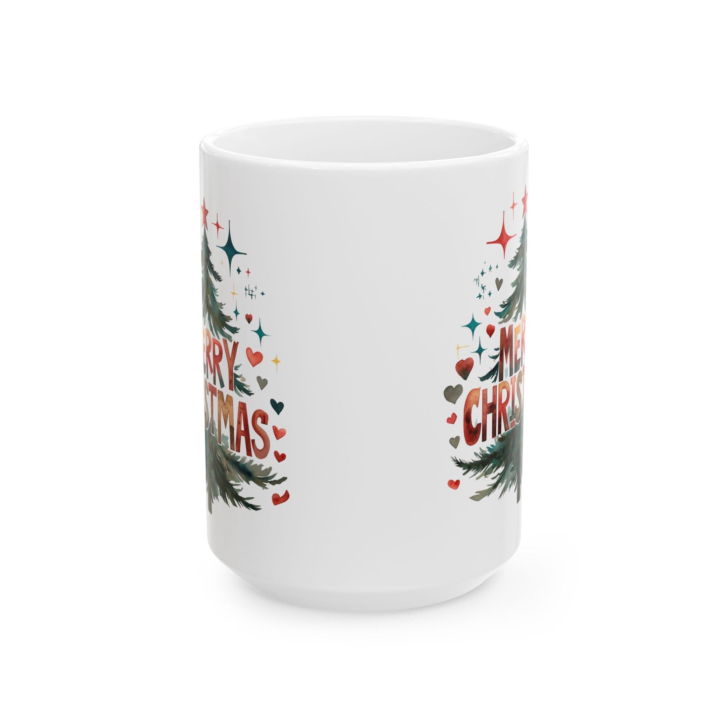 Festive Christmas Mug, Holiday Gift, Hot Cocoa Cup, Merry Christmas Beverage Container, Winter Decor, Family Gatherings