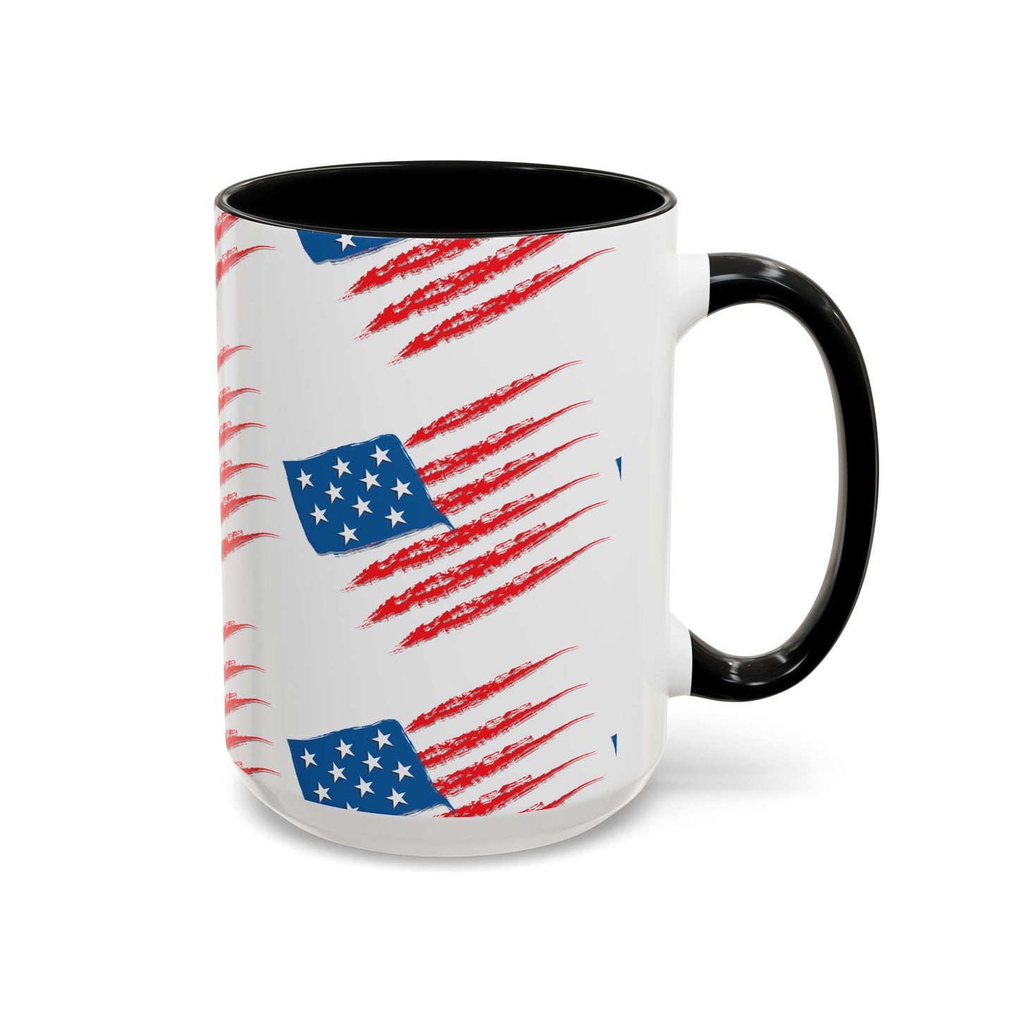 Patriotic Accent Coffee Mug | USA Flag Design