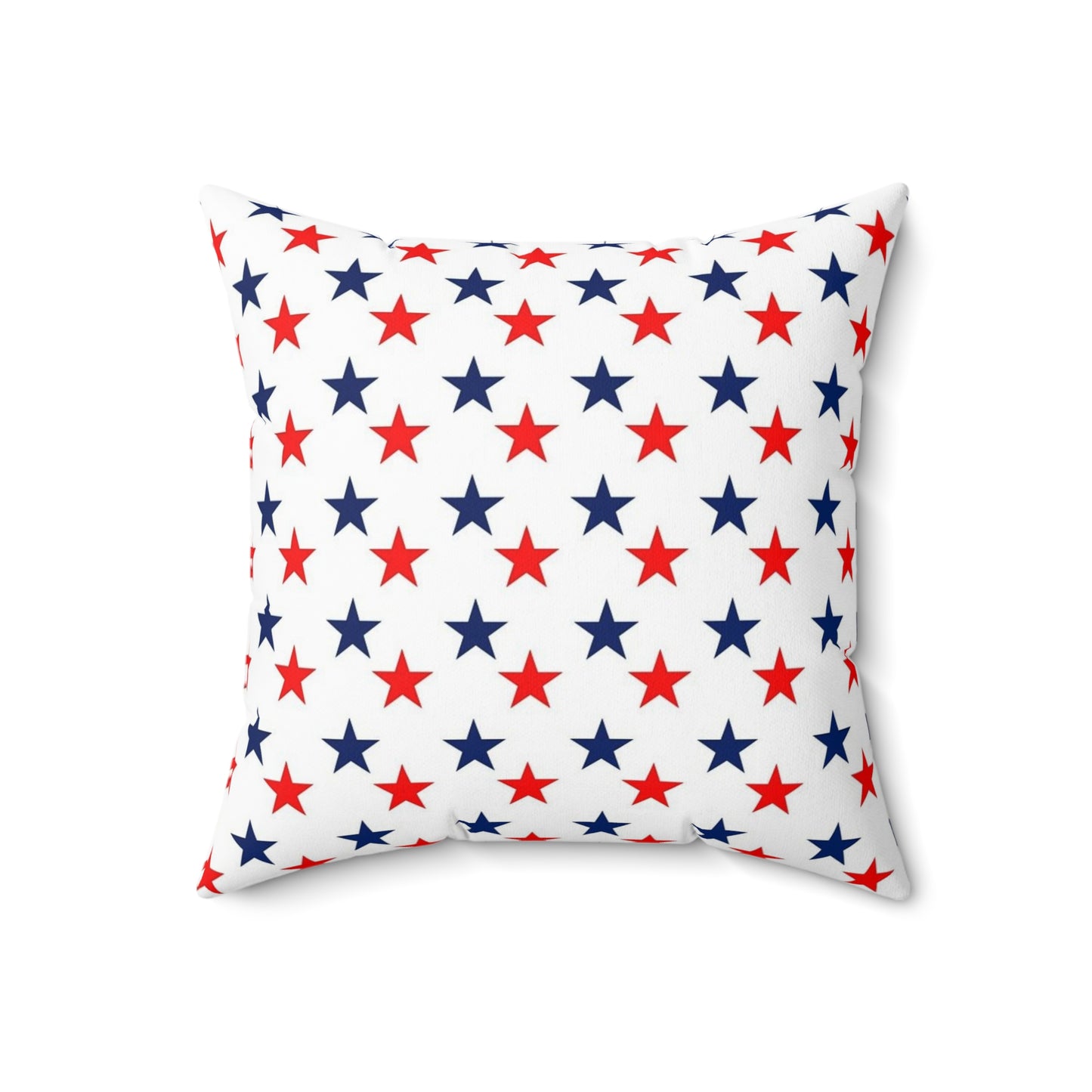 Spun Polyester Square Pillow stars red white and blue