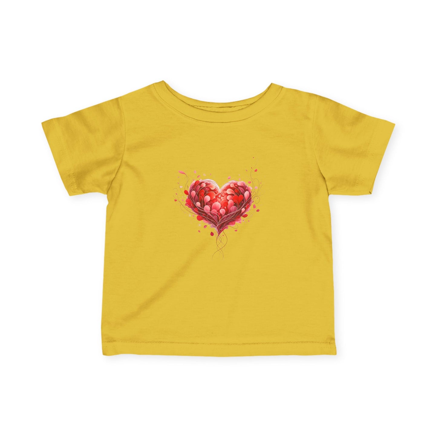 Infant Tee with Watercolor Heart – Baby Valentine Shirt