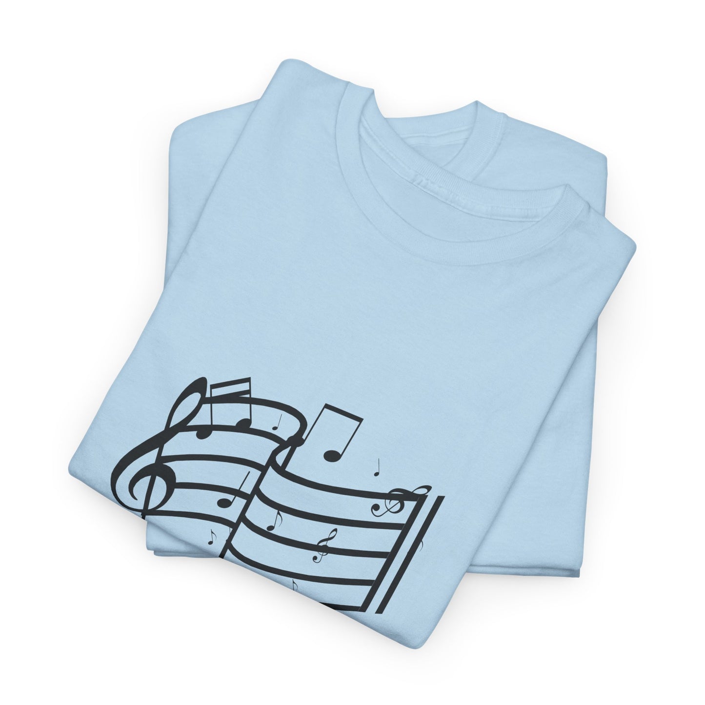 Music Notes T‑Shirt — Minimalist Sheet Music Tee for Musicians & Music Lovers
