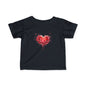 Infant Tee with Watercolor Heart – Baby Valentine Shirt