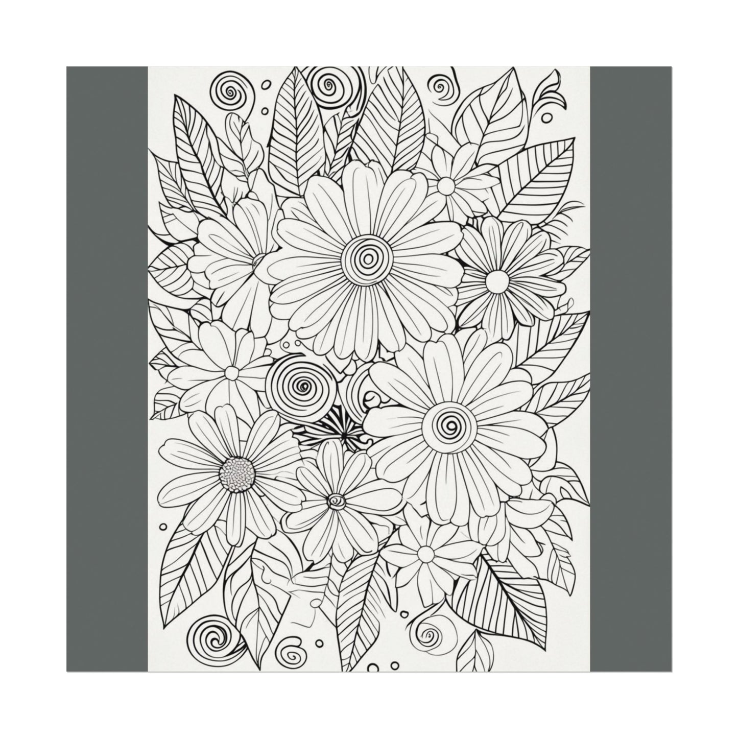 COLOR IT YOURSELF  Line Art Poster — Textured Matte Print