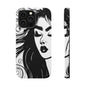 Artistic Black & White Portrait Phone Case — Magnetic Impact-Resistant