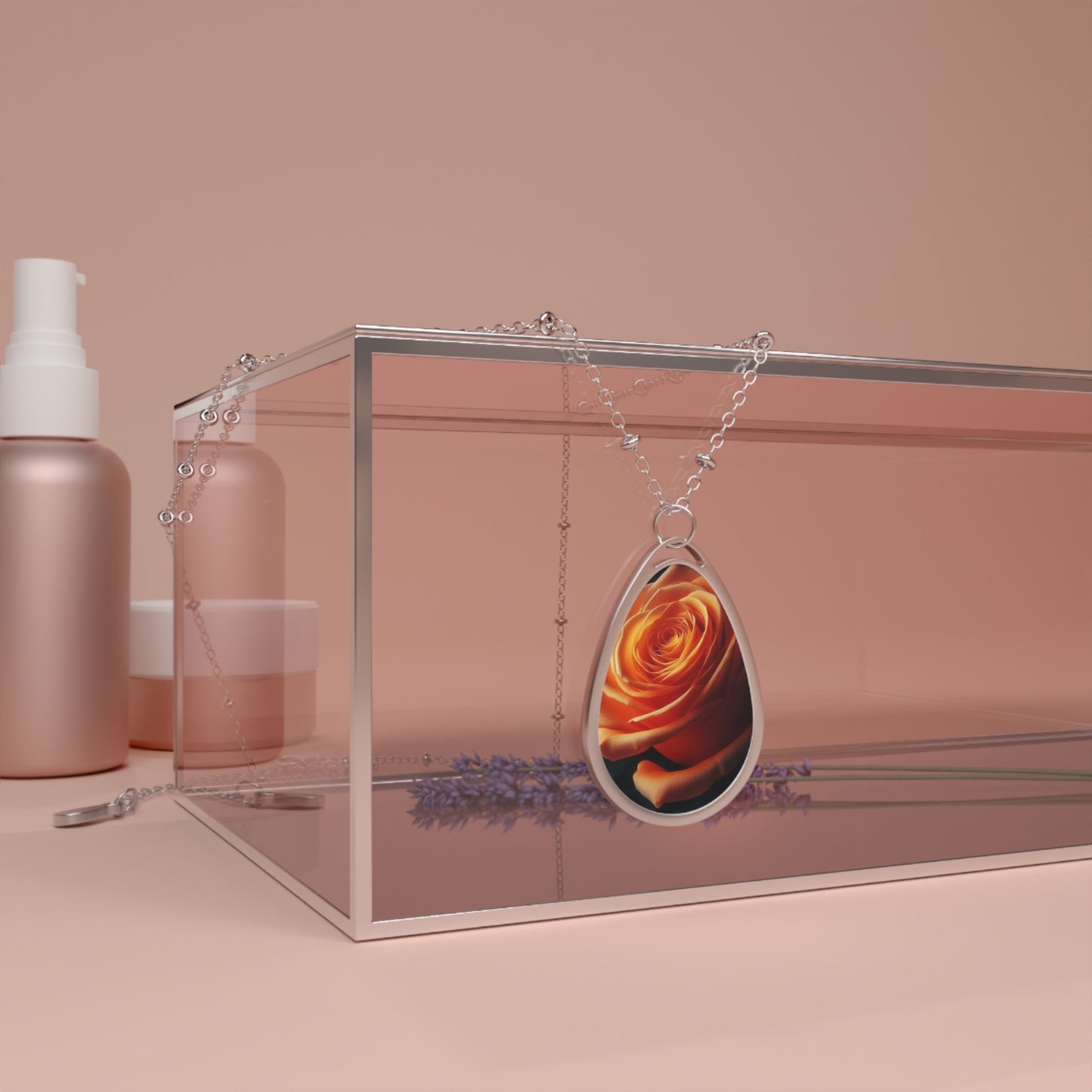 Elegant Oval Necklace with Bird Design