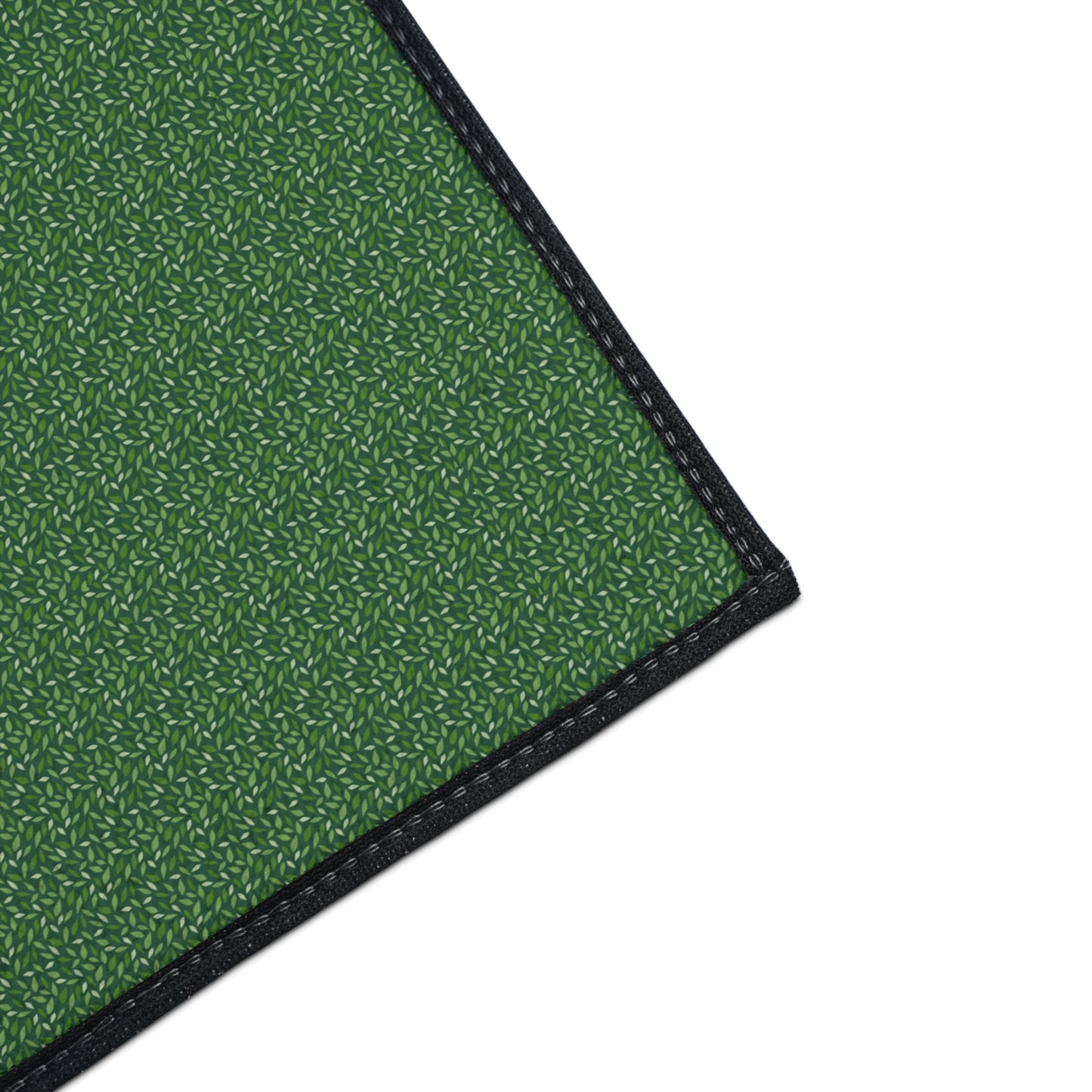 Monogram Heavy-Duty Floor Mat — Green Textured Doormat with Script "A"