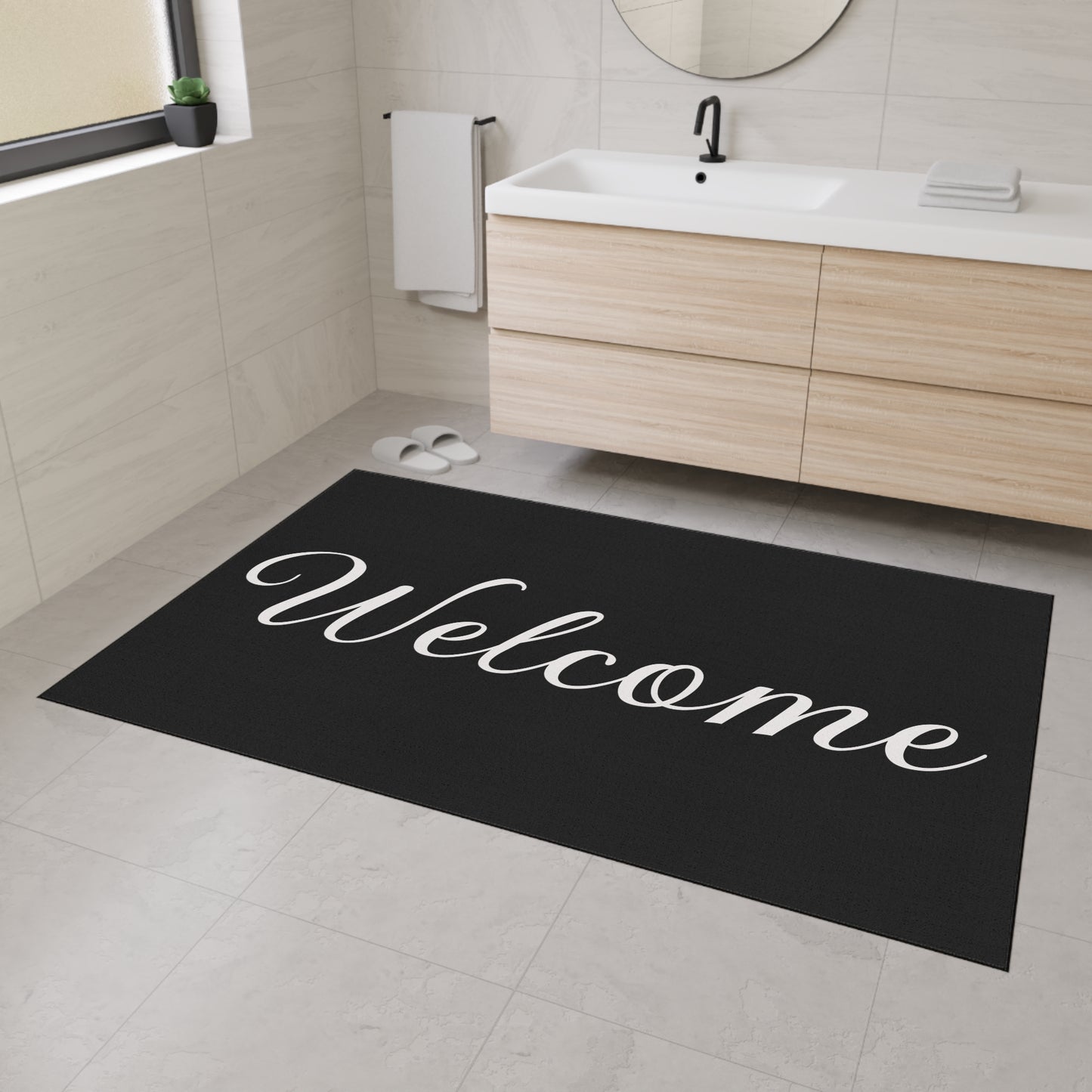 Welcome Heavy Duty Floor Mat — Durable Outdoor/Indoor Doormat with Elegant Script